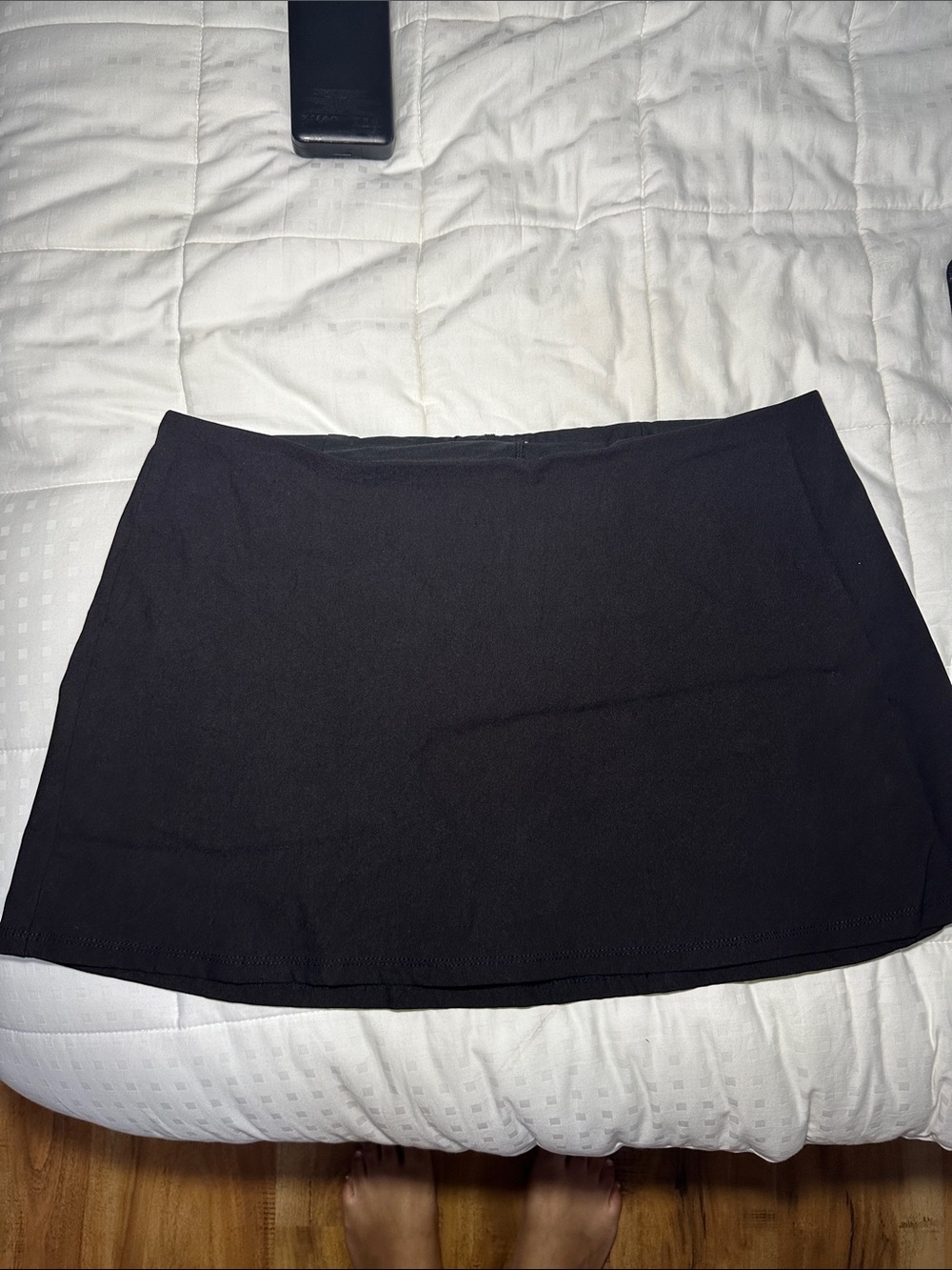 Garage Black Mini Skirt - Simple Stretch A-Line